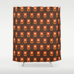 70s Flower Pattern #1 Shower Curtain