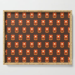 70s Flower Pattern #1 Serving Tray