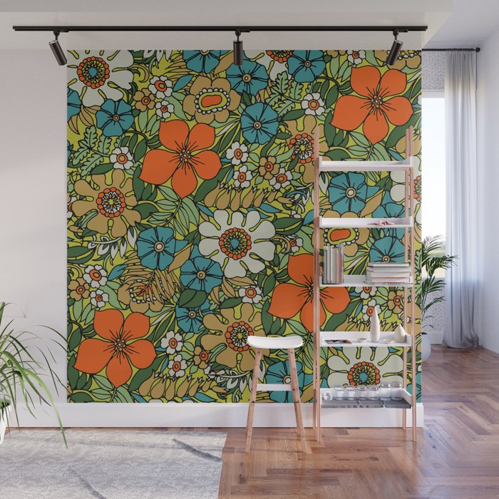 70s Plate Wall Mural