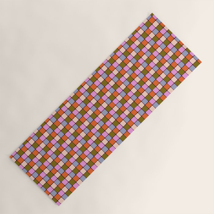 1970s Disco Dancefloor Checkerboard Pattern Yoga Mat