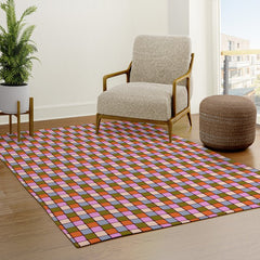 1970s Disco Dancefloor Checkerboard Pattern Rug