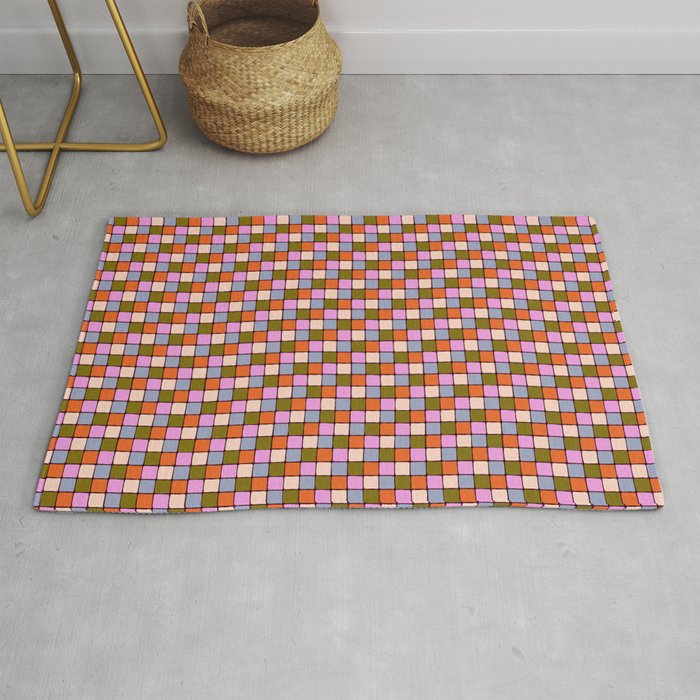1970s Disco Dancefloor Checkerboard Pattern Rug