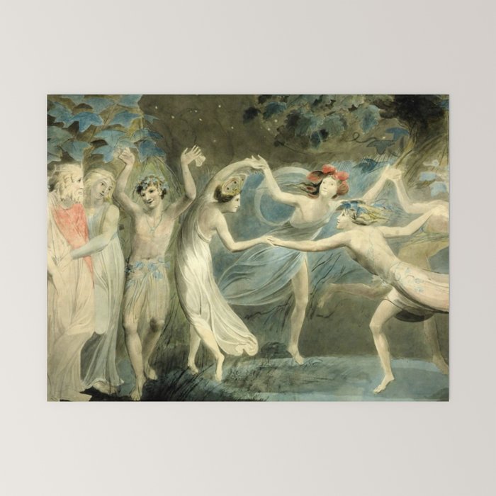 "Oberon, Titania and Puck with Fairies Dancing" by William Blake (1786) from "A Midsummer Night's Dream" Mini Art Print