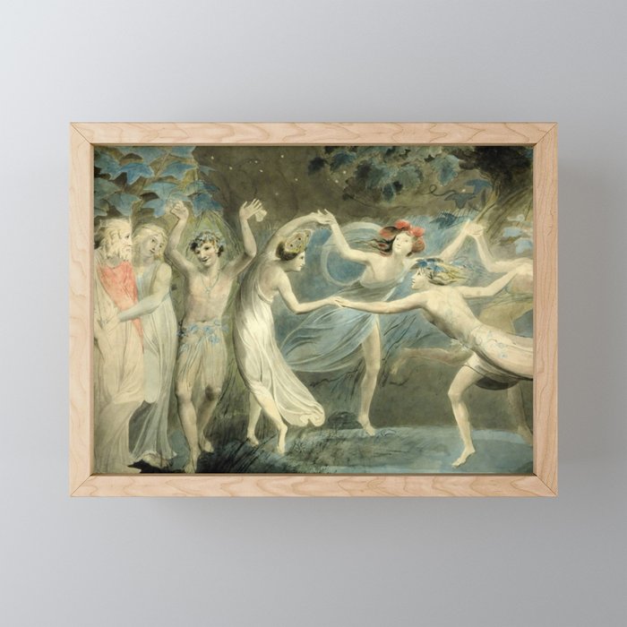 "Oberon, Titania and Puck with Fairies Dancing" by William Blake (1786) from "A Midsummer Night's Dream" Mini Art Print