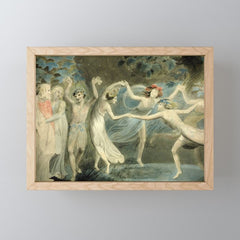 "Oberon, Titania and Puck with Fairies Dancing" by William Blake (1786) from "A Midsummer Night's Dream" Mini Art Print