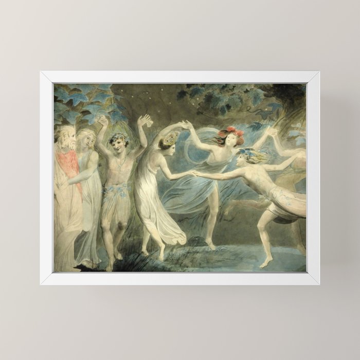 "Oberon, Titania and Puck with Fairies Dancing" by William Blake (1786) from "A Midsummer Night's Dream" Mini Art Print