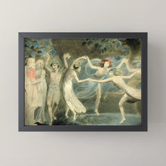 "Oberon, Titania and Puck with Fairies Dancing" by William Blake (1786) from "A Midsummer Night's Dream" Mini Art Print