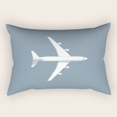 747-400 Jumbo Jet Airliner Aircraft - Slate Rectangular Pillow