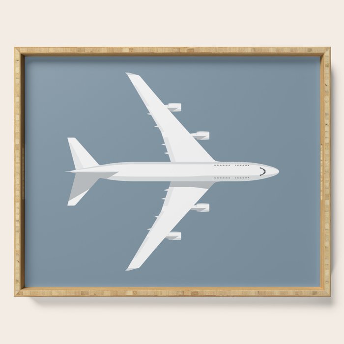 747-400 Jumbo Jet Airliner Aircraft - Slate Serving Tray