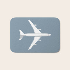 747-400 Jumbo Jet Airliner Aircraft - Slate Bath Mat