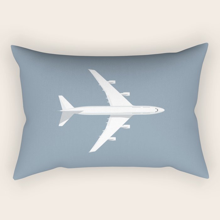 747-400 Jumbo Jet Airliner Aircraft - Slate Rectangular Pillow
