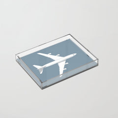 747-400 Jumbo Jet Airliner Aircraft - Slate Acrylic Tray