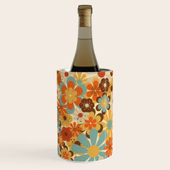 70's Retro Floral Patterned Prints Wine Chiller