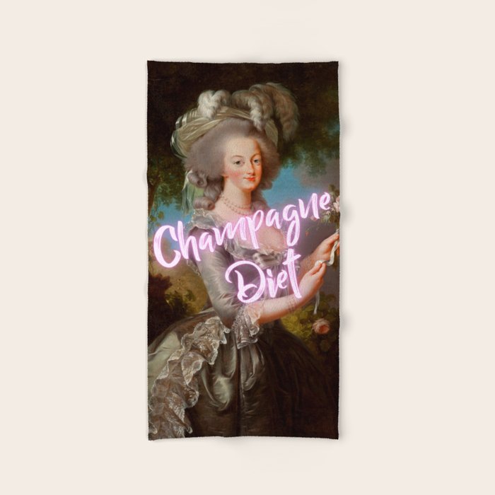 Champagne Diet' Marie Antoinette  Bath Towel
