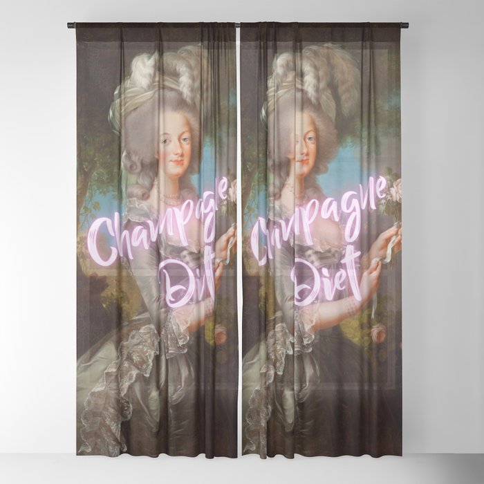 Champagne Diet' Marie Antoinette  Window Curtain