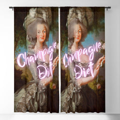 Champagne Diet' Marie Antoinette  Window Curtain