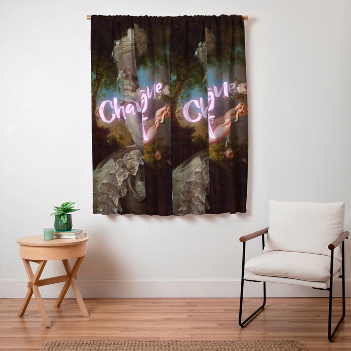 Champagne Diet' Marie Antoinette  Window Curtain