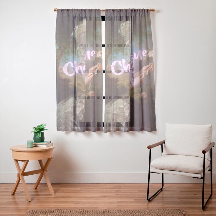 Champagne Diet' Marie Antoinette  Window Curtain