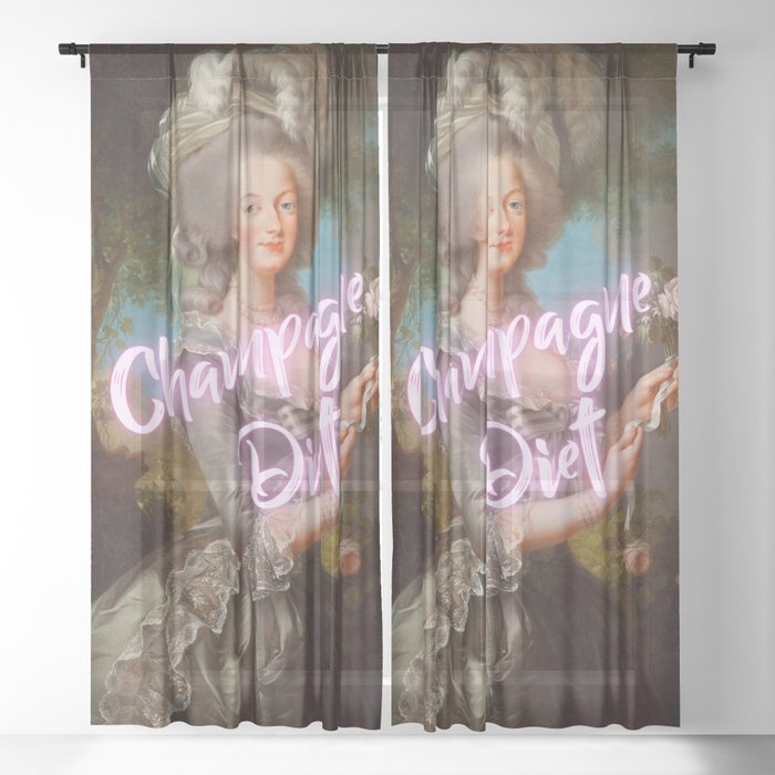 Champagne Diet' Marie Antoinette  Window Curtain