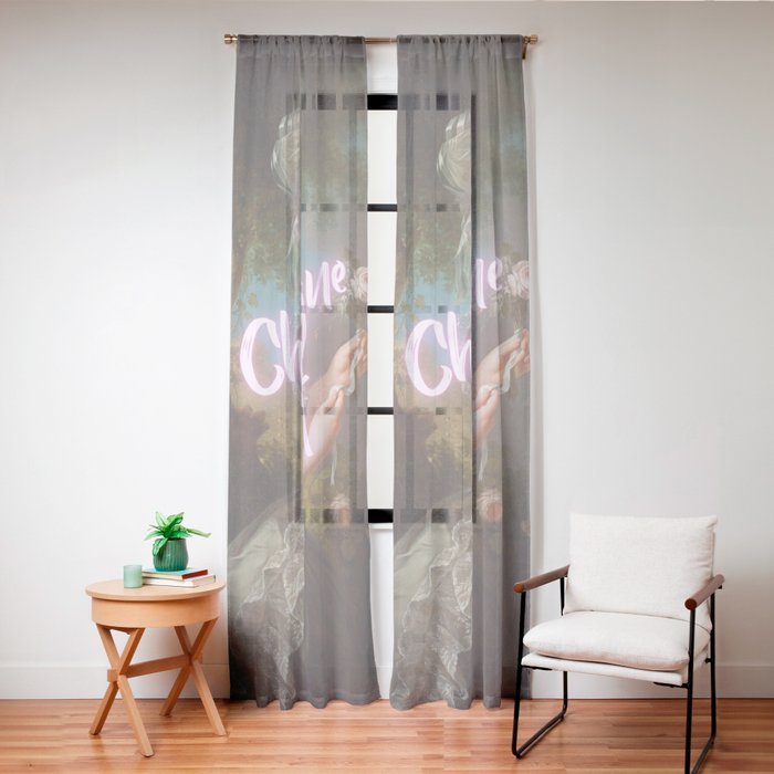 Champagne Diet' Marie Antoinette  Window Curtain