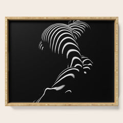 0774-AR BBW Sensual Legs Hips and Ass of a Large Woman Big Beautiful Art Nude Black and White Serving Tray