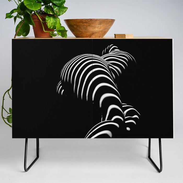 0774-AR BBW Sensual Legs Hips and Ass of a Large Woman Big Beautiful Art Nude Black and White Credenza