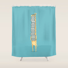 A Book Lover (blue) Shower Curtain