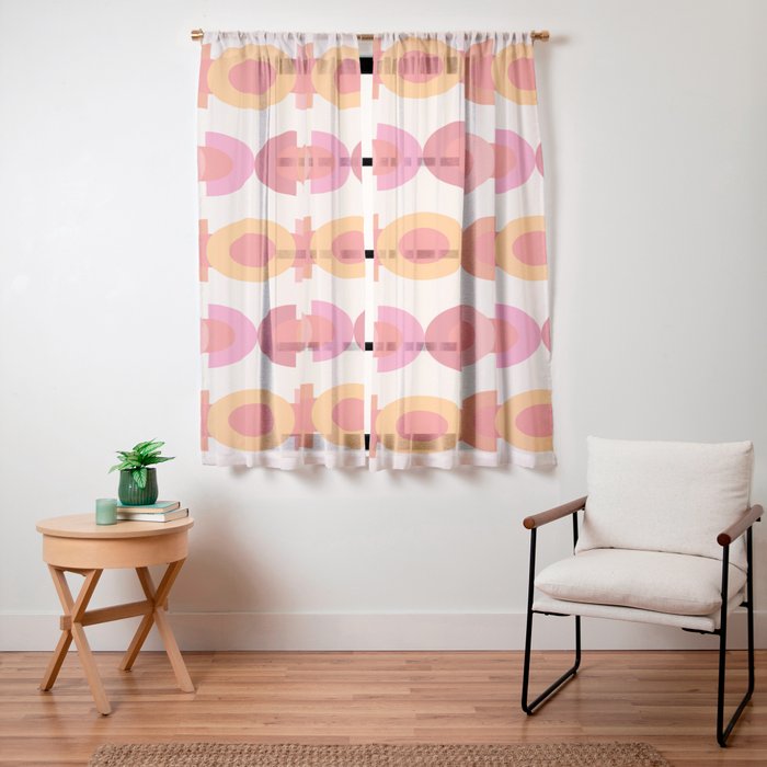 70's pattern no1 Window Curtain