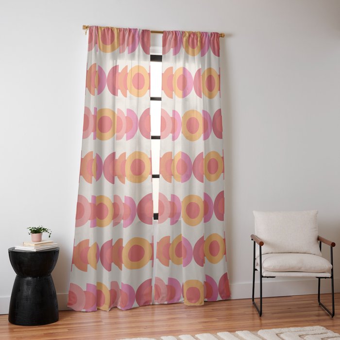 70's pattern no1 Window Curtain