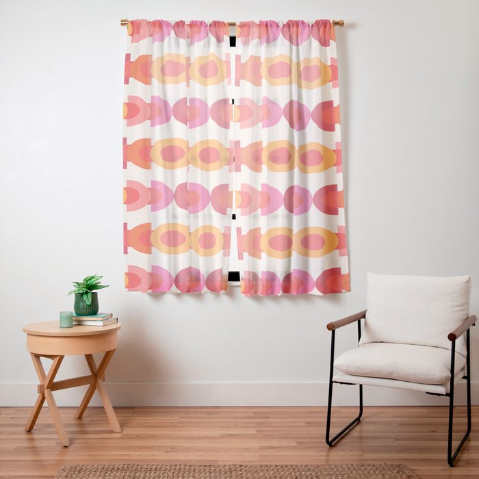 70's pattern no1 Window Curtain