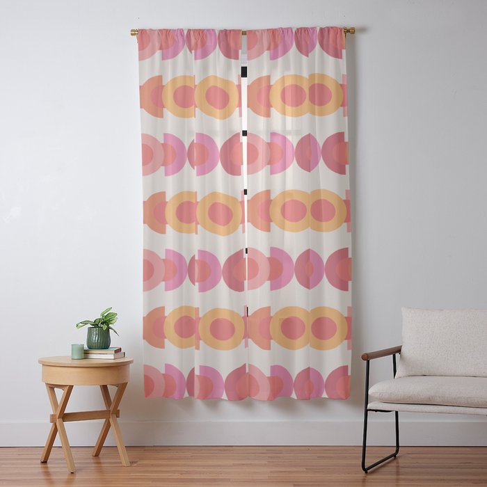70's pattern no1 Window Curtain