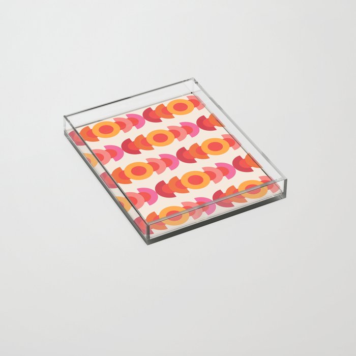 70's pattern no1 Acrylic Tray