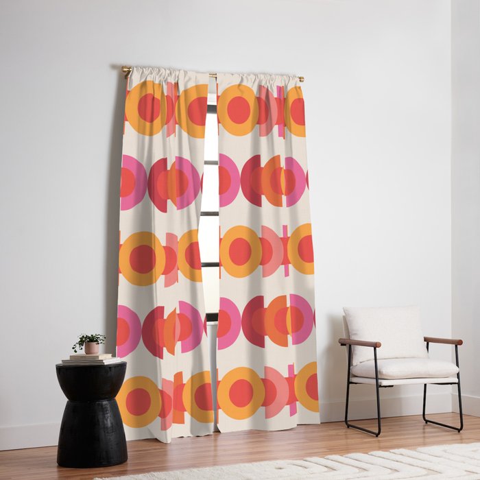 70's pattern no1 Window Curtain