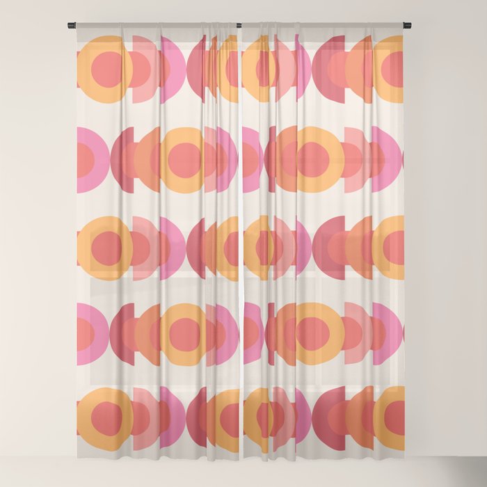 70's pattern no1 Window Curtain