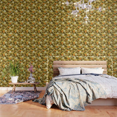 1970s Retro/Vintage Floral Pattern Wallpaper