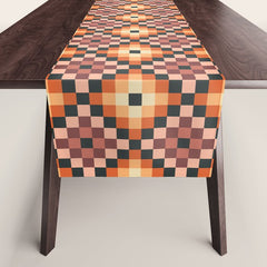 70s color squares pattern  Table Runner