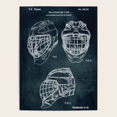 1995 - Goaldtender's mask for ice hockey Poster