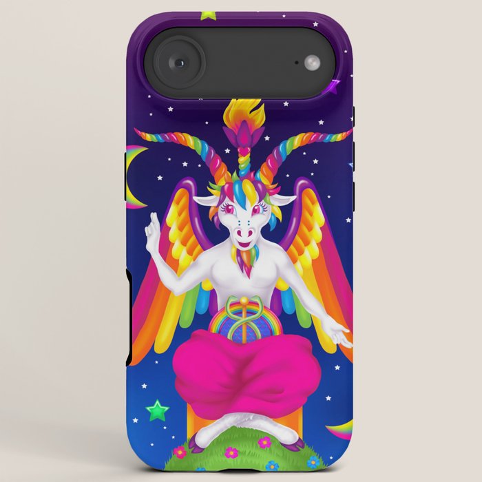 1997 Neon Rainbow Baphomet iPhone Case
