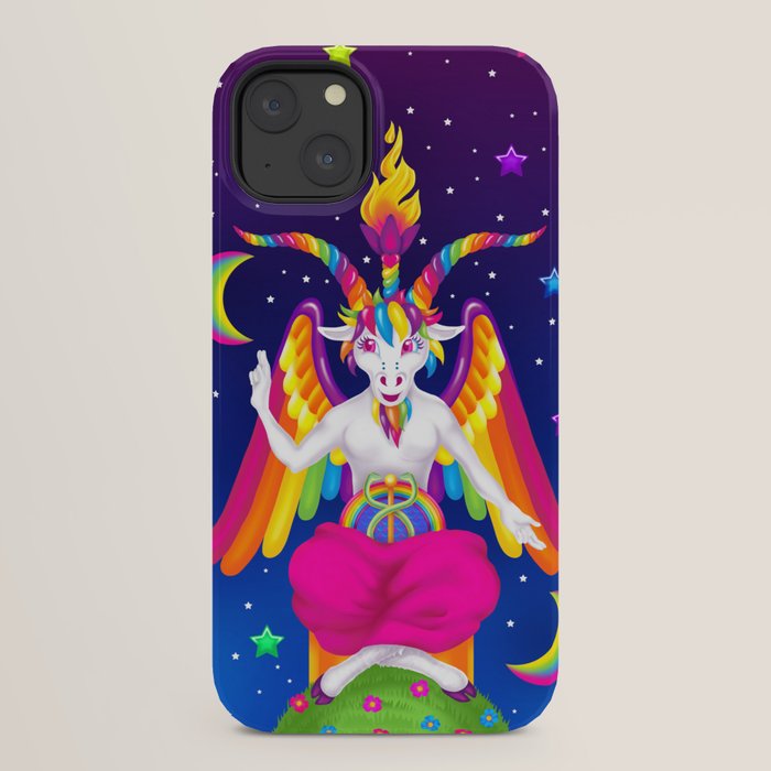 1997 Neon Rainbow Baphomet iPhone Case