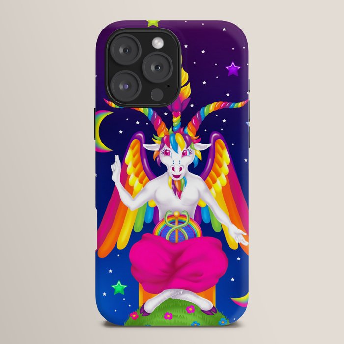1997 Neon Rainbow Baphomet iPhone Case