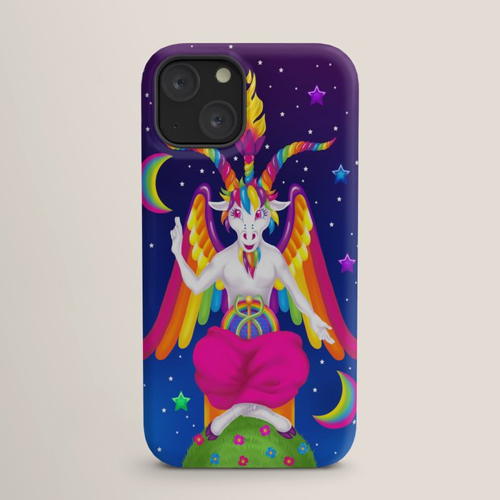 1997 Neon Rainbow Baphomet iPhone Case