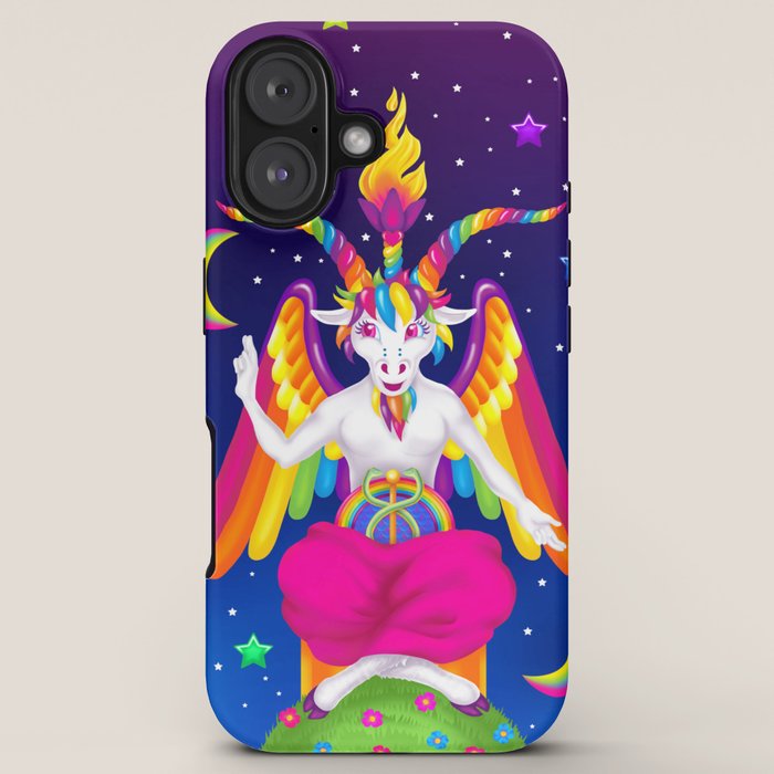1997 Neon Rainbow Baphomet iPhone Case