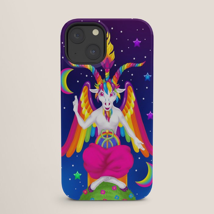 1997 Neon Rainbow Baphomet iPhone Case