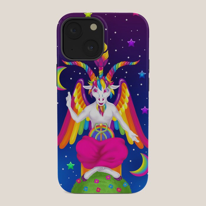1997 Neon Rainbow Baphomet iPhone Case