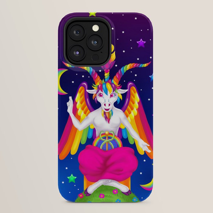 1997 Neon Rainbow Baphomet iPhone Case