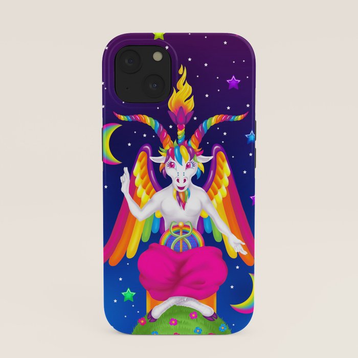 1997 Neon Rainbow Baphomet iPhone Case