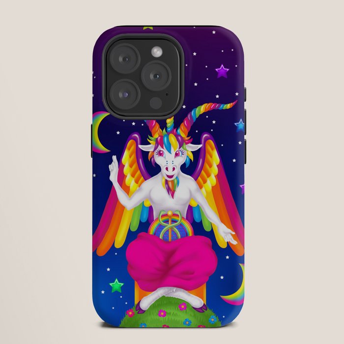 1997 Neon Rainbow Baphomet iPhone Case