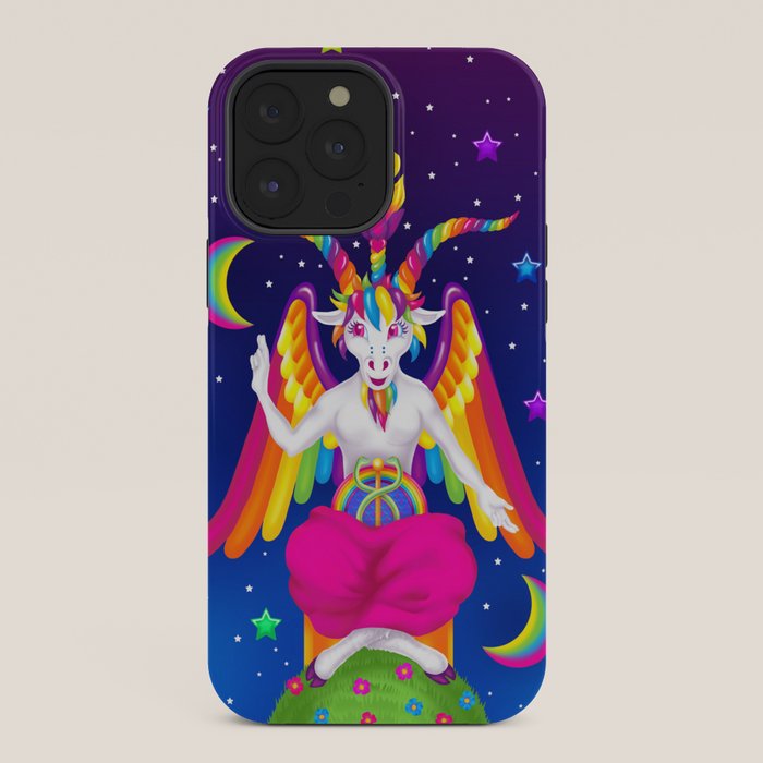 1997 Neon Rainbow Baphomet iPhone Case