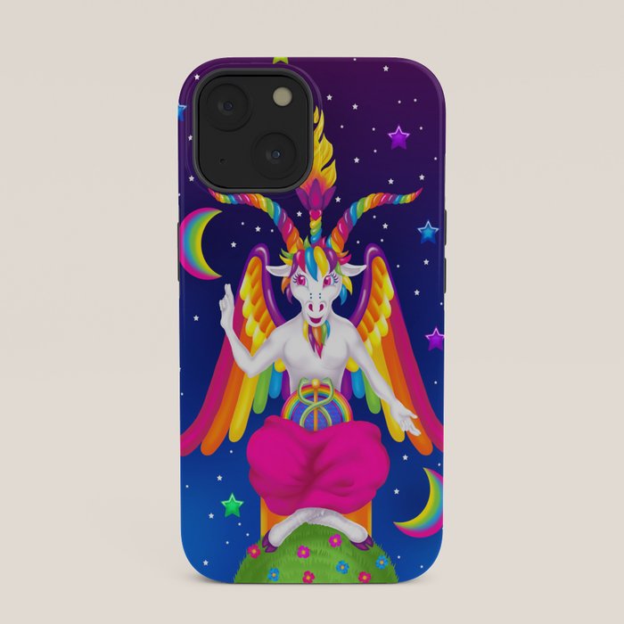 1997 Neon Rainbow Baphomet iPhone Case