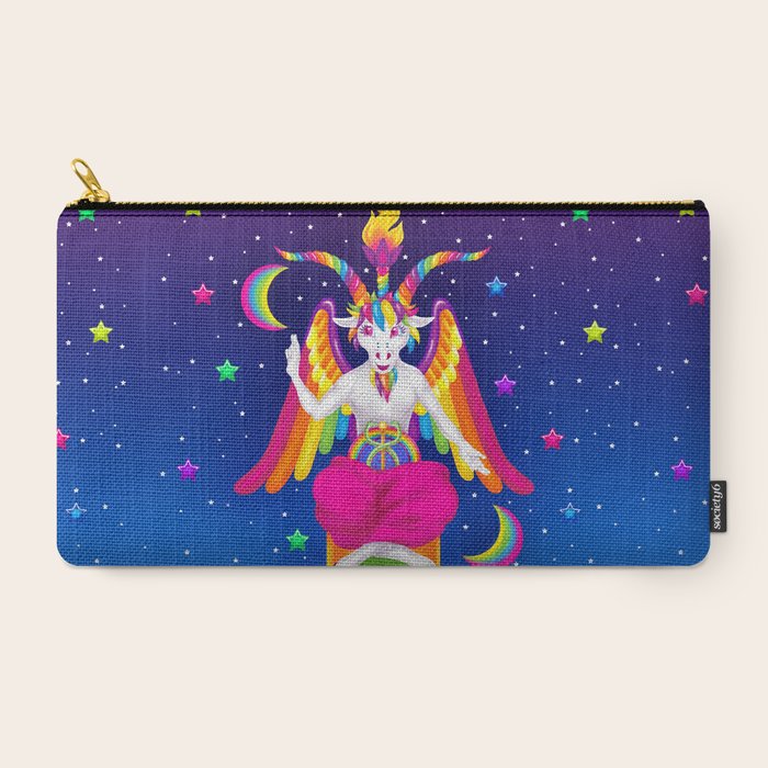 1997 Neon Rainbow Baphomet Carry All Pouch